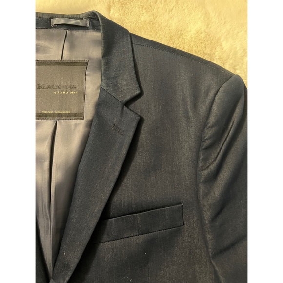 ZARA MAN BLACK TAG SLIM FIT JACKET - Picture 6 of 11